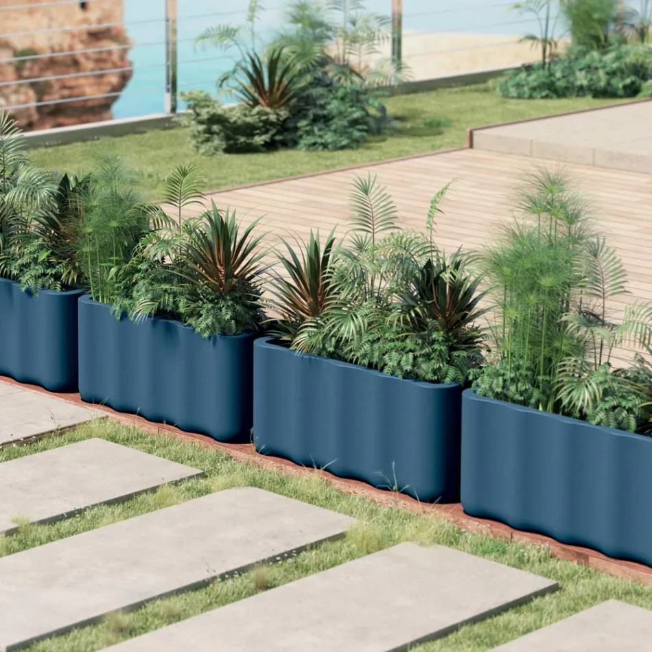 Utomhusvas i färgad polyeten Tillverkad i Italien - Stökig Viadurini