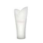 Lysande utomhusvas i vit polyeten Tillverkad i Italien - Galileo Viadurini