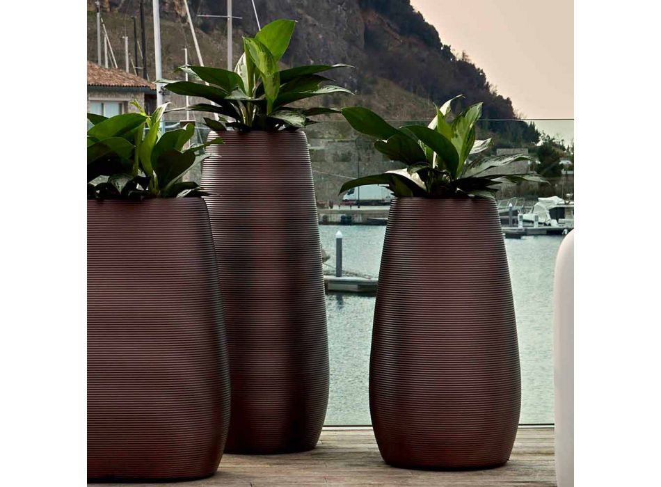 Vas inomhus eller utomhus, plastplanter 3 mått - Pandora av Myyour Viadurini