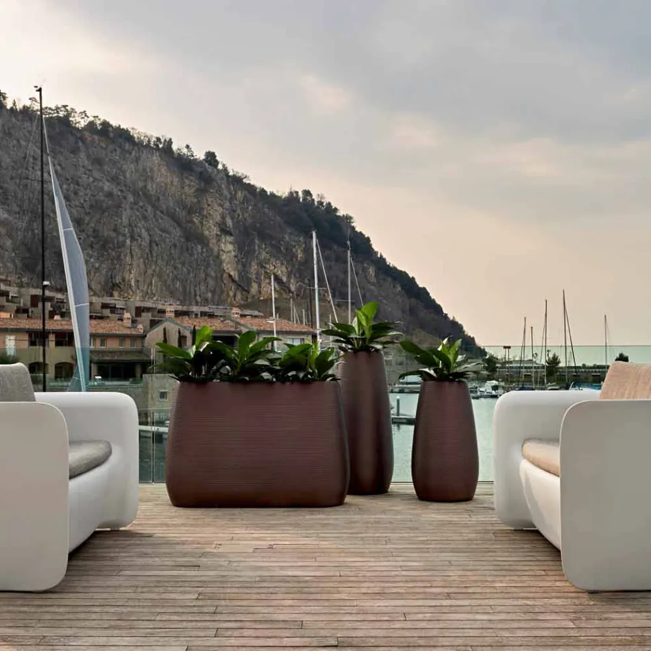 Vas inomhus eller utomhus, plastplanter 3 mått - Pandora av Myyour Viadurini