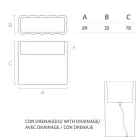 Ljus trädgårdskruka i vit polyeten Tillverkad i Italien - Crizia Viadurini