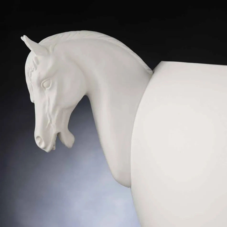 Inomhusvas i vit keramik eller 24k guld handgjord i Italien - Jacky Viadurini