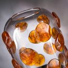 Inomhusvas i Murano-glas med färgade detaljer Tillverkad i Italien - Mirtos Viadurini