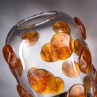 Inomhusvas i Murano-glas med färgade detaljer Tillverkad i Italien - Mirtos Viadurini