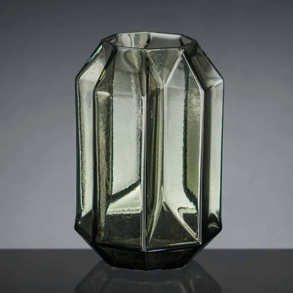 Inomhusvas i polerat glas som är handgjord i Italien - Flock Viadurini