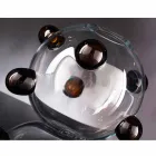 Rund inomhusvas i blåst muranoglas tillverkat i Italien - Astore Viadurini