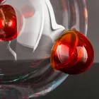 Rund inomhusvas i blåst muranoglas tillverkat i Italien - Astore Viadurini