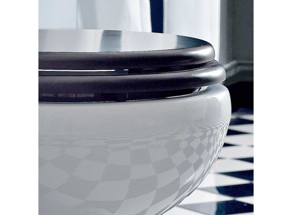 Golvvas klassisk design Tillbaka till väggen i Made in Italy Ceramic - Marwa Viadurini