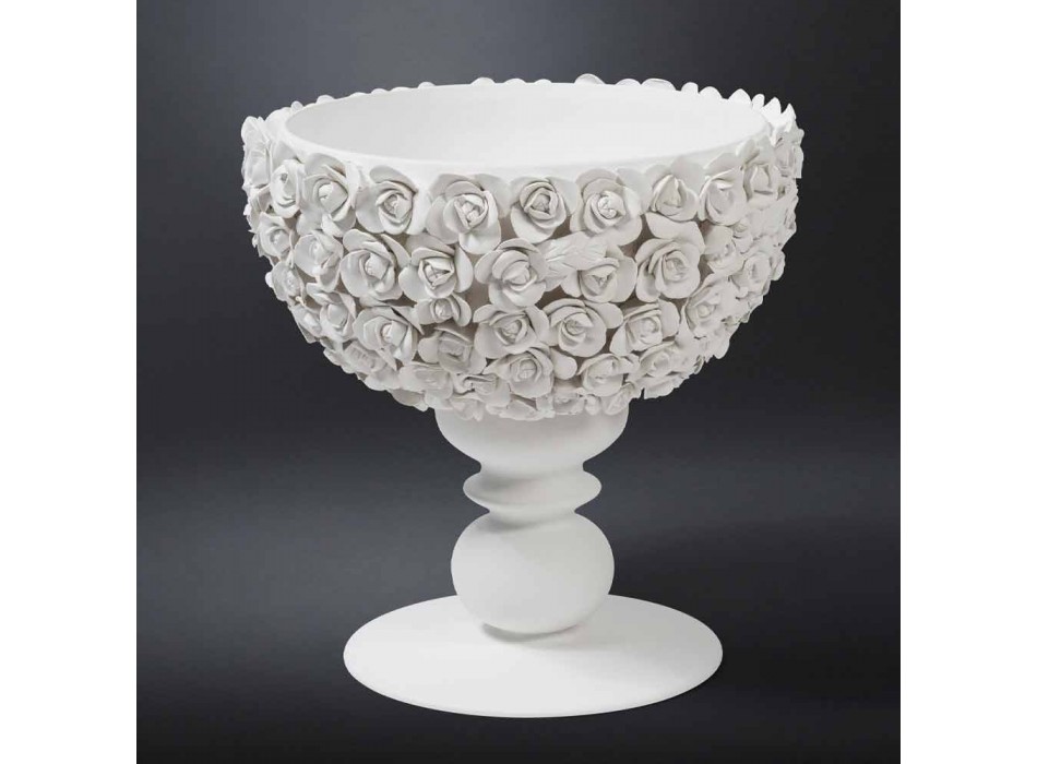 Dekorativ vas inomhus i Biana-keramik med dekor i Made in Italy - Camogli Viadurini