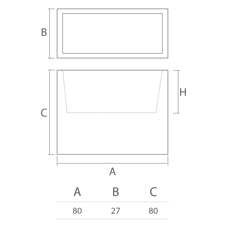 Dekorativ inomhusvas i polyeten 2 storlekar Tillverkad i Italien - Lambo Viadurini