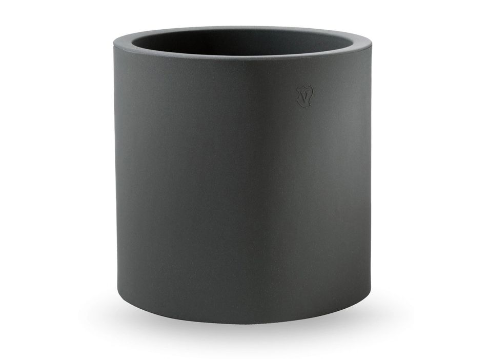 Cylindrisk form dekorativ vas i polyeten Tillverkad i Italien - Tonello Viadurini