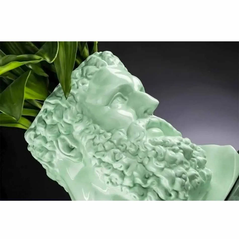 Handgjord färgad keramisk dekorativ vas tillverkad i Italien - Maciste Viadurini