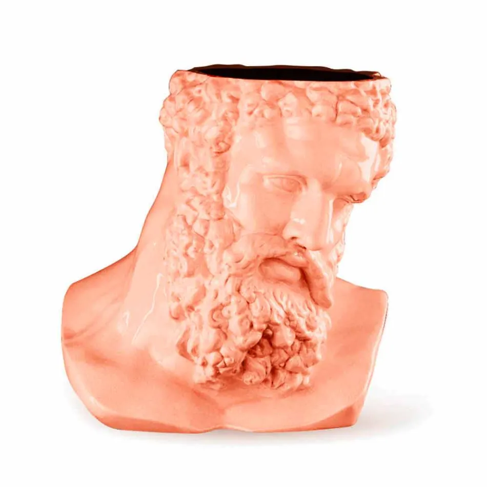 Handgjord färgad keramisk dekorativ vas tillverkad i Italien - Maciste Viadurini