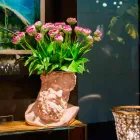 Handgjord färgad keramisk dekorativ vas tillverkad i Italien - Maciste Viadurini