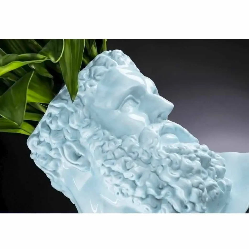 Handgjord färgad keramisk dekorativ vas tillverkad i Italien - Maciste Viadurini