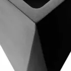 Kvadratisk dekorativ vas av polyeten tillverkad i Italien - Bonina Viadurini