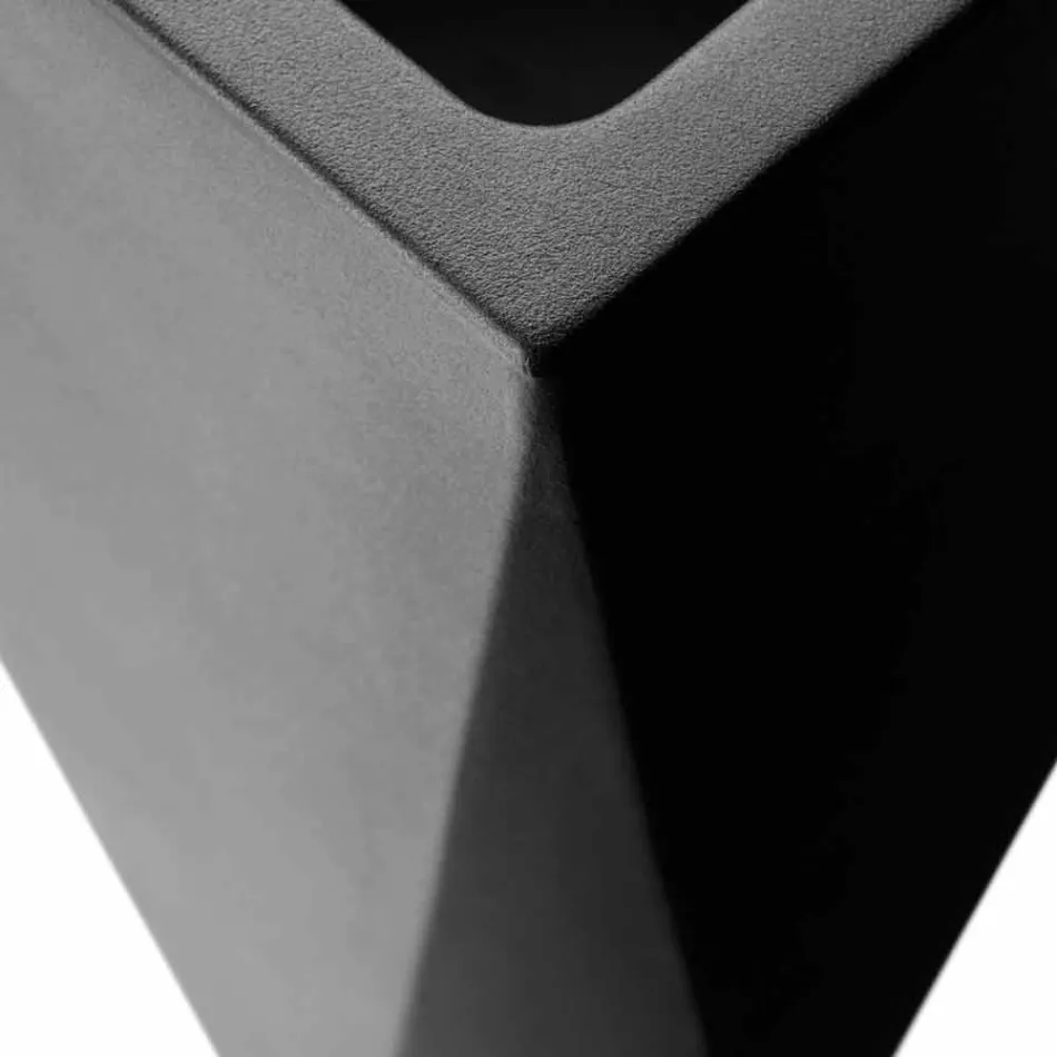 Kvadratisk dekorativ vas av polyeten tillverkad i Italien - Bonina Viadurini