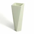 Kvadratisk dekorativ vas av polyeten tillverkad i Italien - Bonina Viadurini