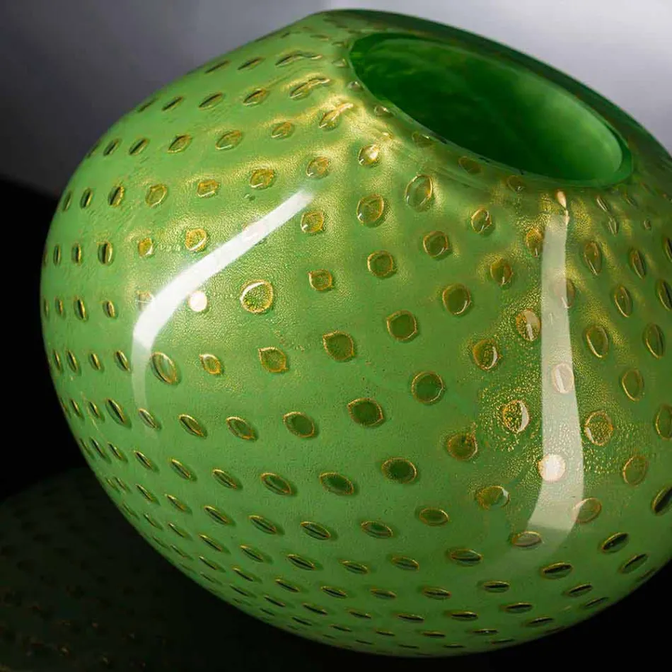 Dekorativ vas i färgat Murano-blåst glas tillverkat i Italien - Barletta Viadurini