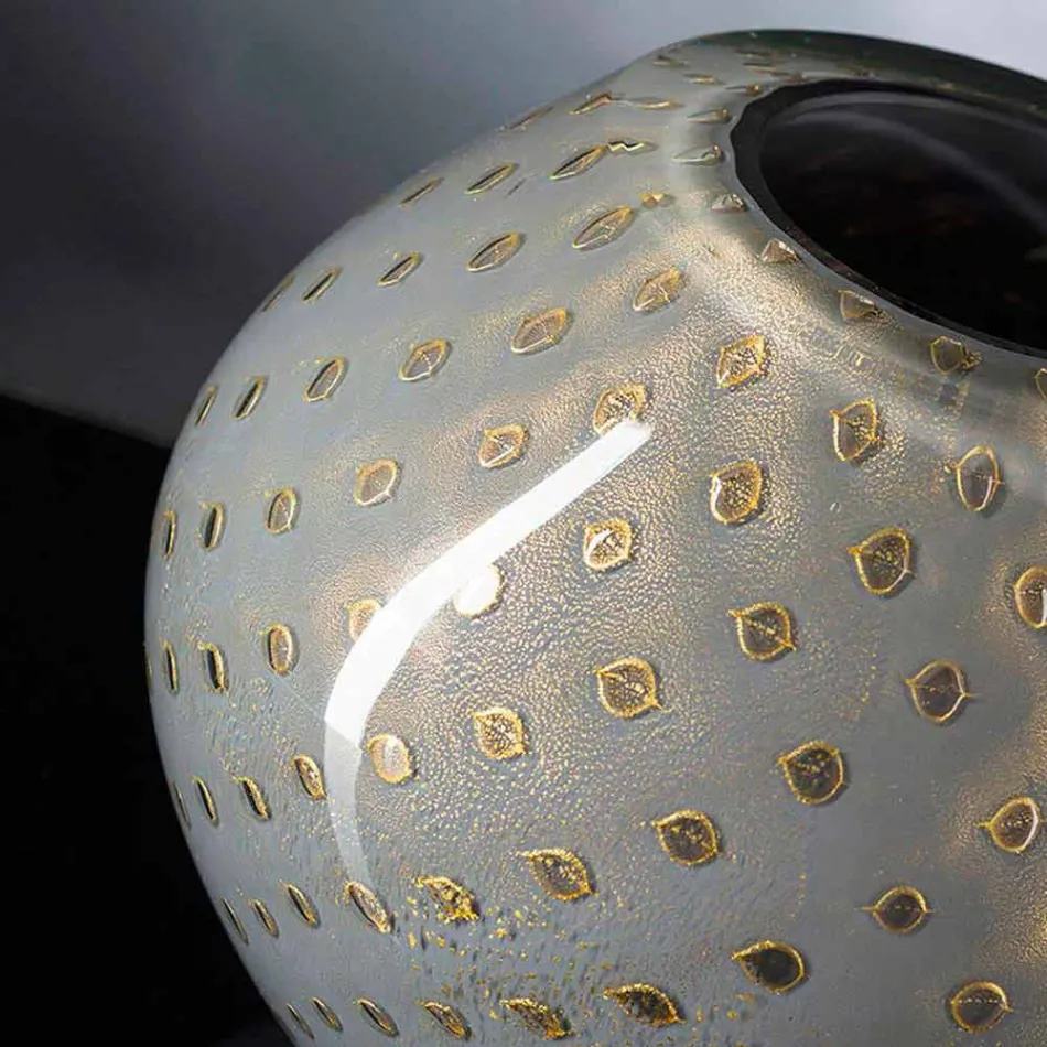 Dekorativ vas i färgat Murano-blåst glas tillverkat i Italien - Barletta Viadurini