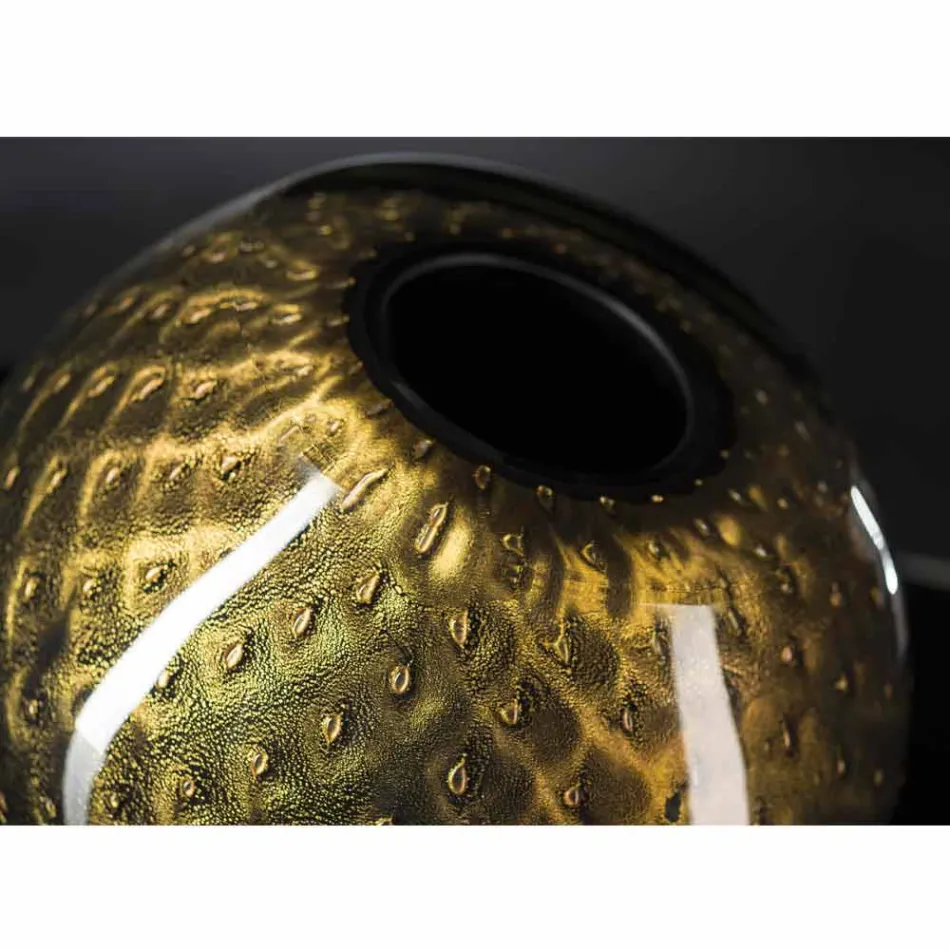 Dekorativ vas i färgat Murano-blåst glas tillverkat i Italien - Barletta Viadurini