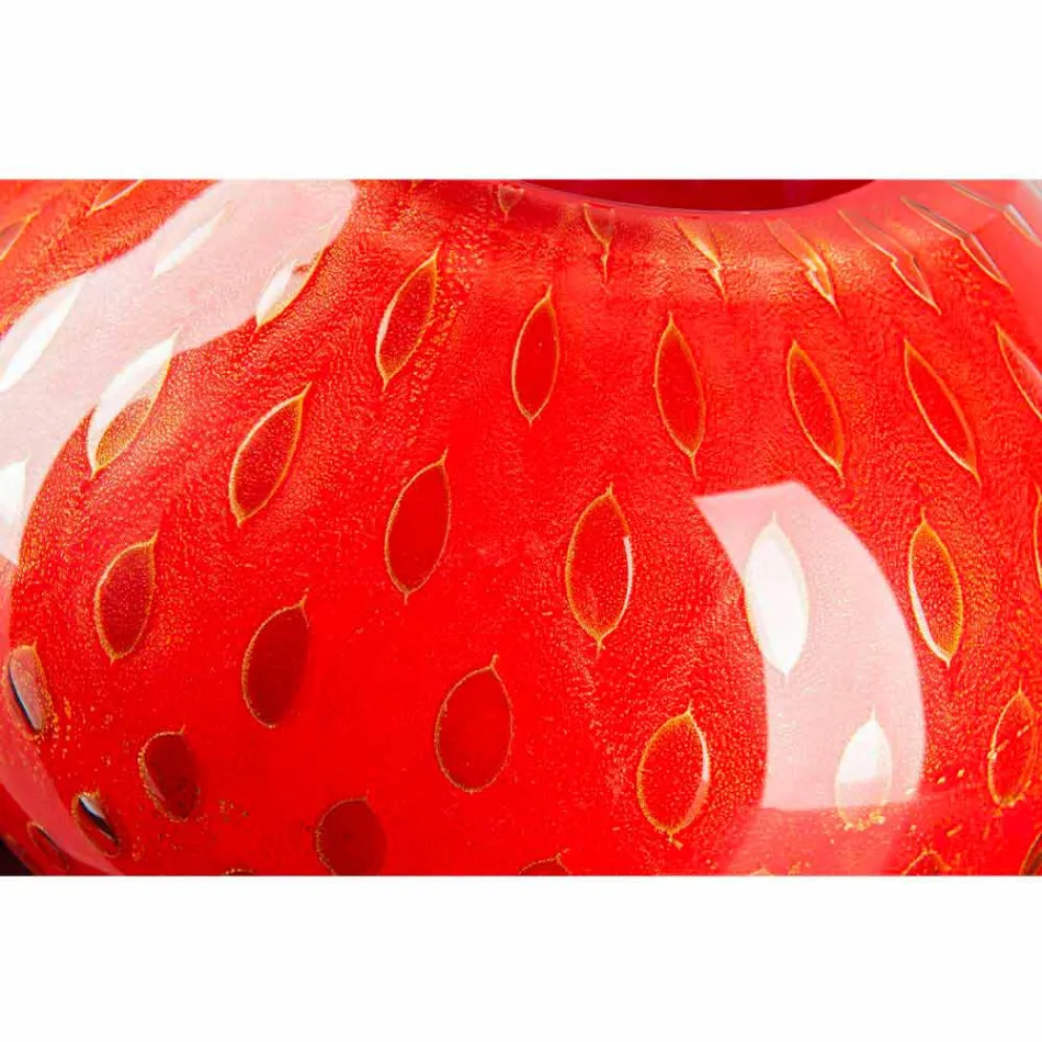 Dekorativ vas i färgat Murano-blåst glas tillverkat i Italien - Barletta Viadurini