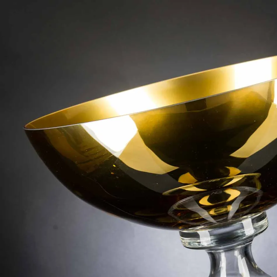 Dekorativ blåst glasvas handgjord i Italien - Serena Viadurini