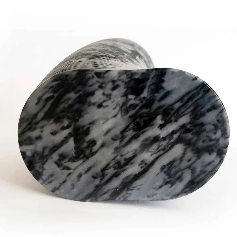 Modern dekorativ vas i Bardiglio Fiorito-marmor Tillverkad i Italien - Dido Viadurini