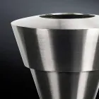 Dekorativ vas inomhus i satinstål tillverkad i Italien - Gardeno Viadurini