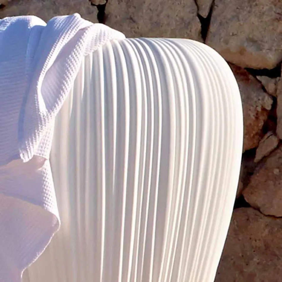 Vas för dekoration inomhus eller utomhus i polyeten 2 delar - Skin av Myyour Viadurini