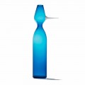 Modern designvas i blått Murano blåst glas tillverkat i Italien - näsa