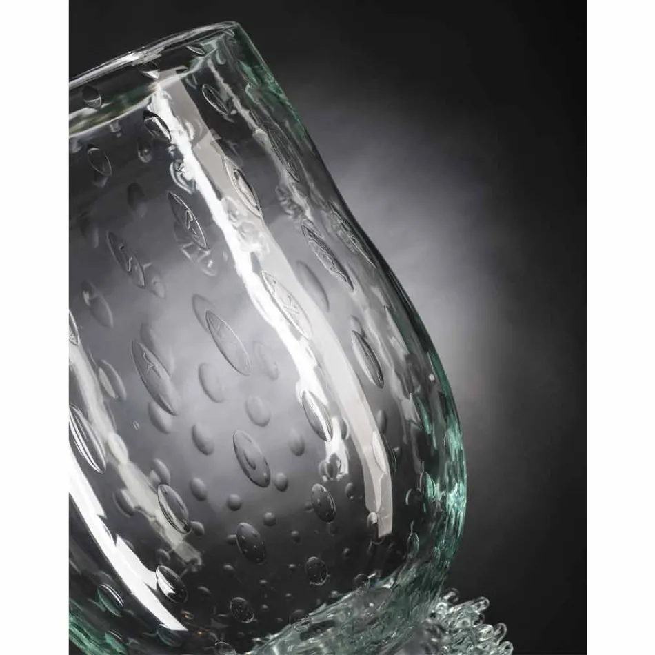 Elegant inomhusvas i blåst muranoglas tillverkat i Italien - Copernicus Viadurini