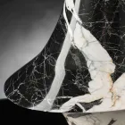 Elegant inomhusvas i vit och svart marmor Tillverkad i Italien - Original Viadurini