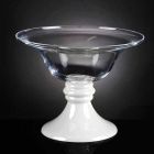 Elegant inomhusvas i vitt och genomskinligt glas tillverkat i Italien - Allegra Viadurini