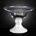 Elegant inomhusvas i vitt och genomskinligt glas tillverkat i Italien - Allegra