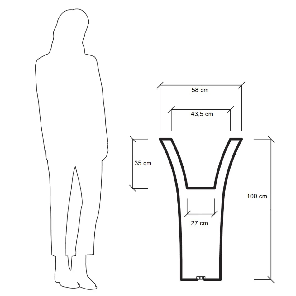 Trädgårdsblomkruka i färgad polyeten Tillverkad i Italien - Tremont Viadurini