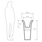 Rund trädgårdskruka i polyeten Tillverkad i Italien - Tremont Viadurini