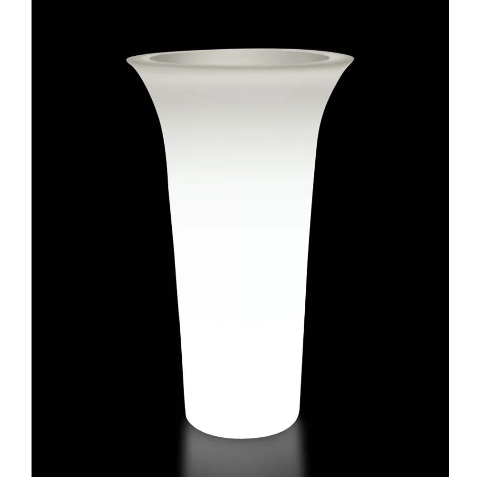 Rund trädgårdskruka i polyeten Tillverkad i Italien - Tremont Viadurini