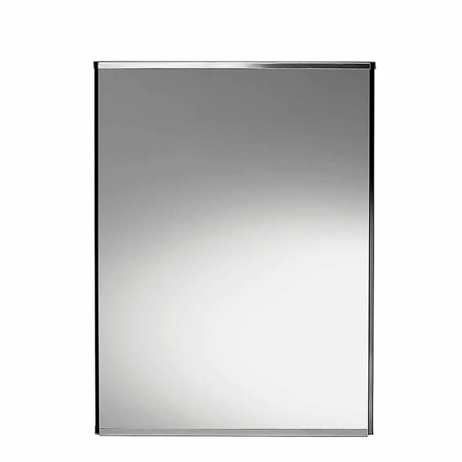 Fristående geometrisk spegelvase och struktur i trä och stål - Ghenna Viadurini