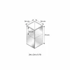 Fristående geometrisk spegelvase och struktur i trä och stål - Ghenna Viadurini