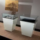 Fristående vas i glas och utbytbara paneler 3 mått - Ghenna Viadurini