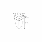Fristående vas i glas och utbytbara paneler 3 mått - Ghenna Viadurini