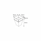Fristående vas i glas och utbytbara paneler 3 mått - Ghenna Viadurini