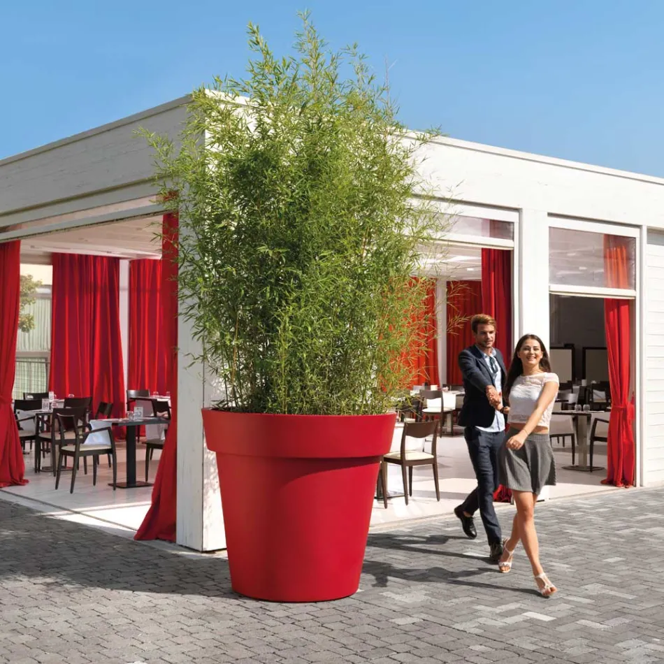 Stor utomhusvas i polyeten 4 storlekar tillverkad i Italien - Emporium Viadurini