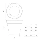 Stor utomhusvas i polyeten 4 storlekar tillverkad i Italien - Emporium Viadurini