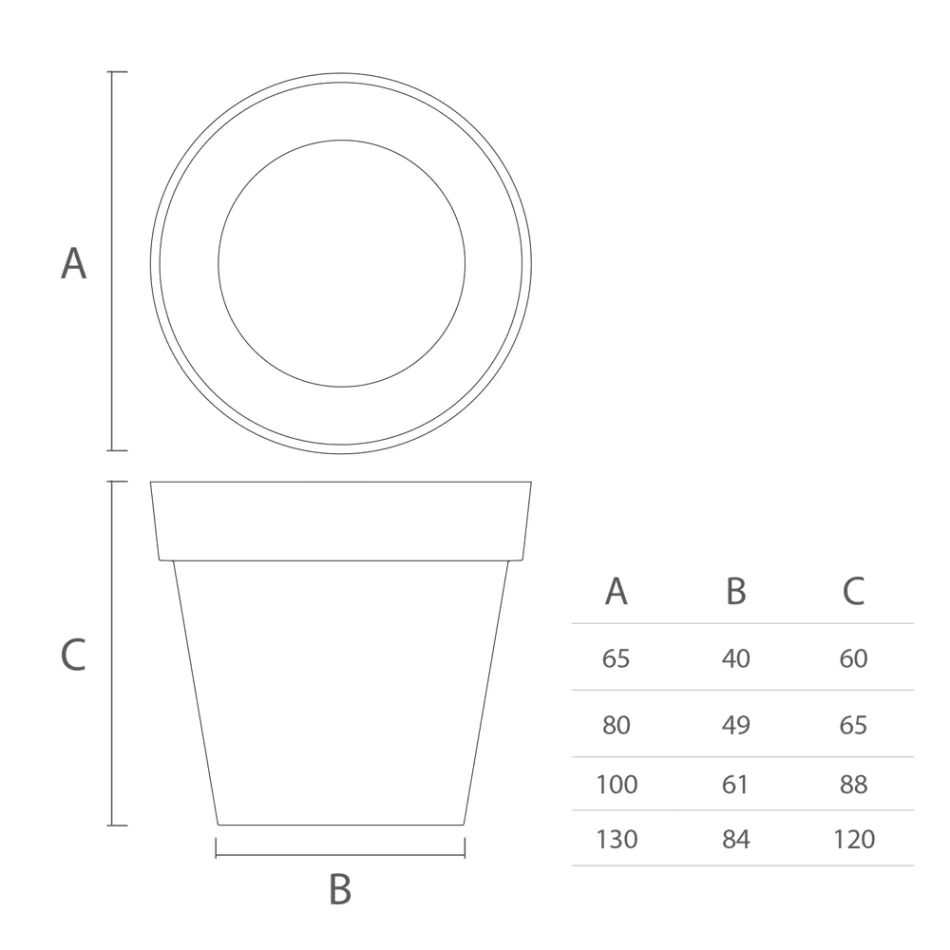 Stor utomhusvas i polyeten 4 storlekar tillverkad i Italien - Emporium Viadurini