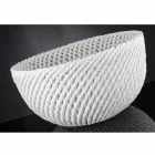 Handgjord keramisk vas med vävt väft tillverkat i Italien - Napoleon Viadurini