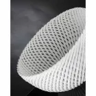 Handgjord keramisk vas med vävt väft tillverkat i Italien - Napoleon Viadurini