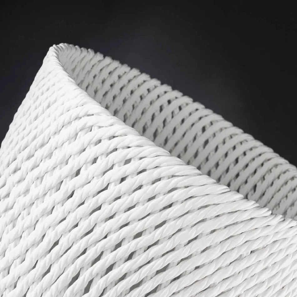 Handgjord keramisk vas med vävt väft tillverkat i Italien - Napoleon Viadurini