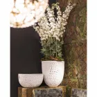 Handgjord keramisk vas med vävt väft tillverkat i Italien - Napoleon Viadurini